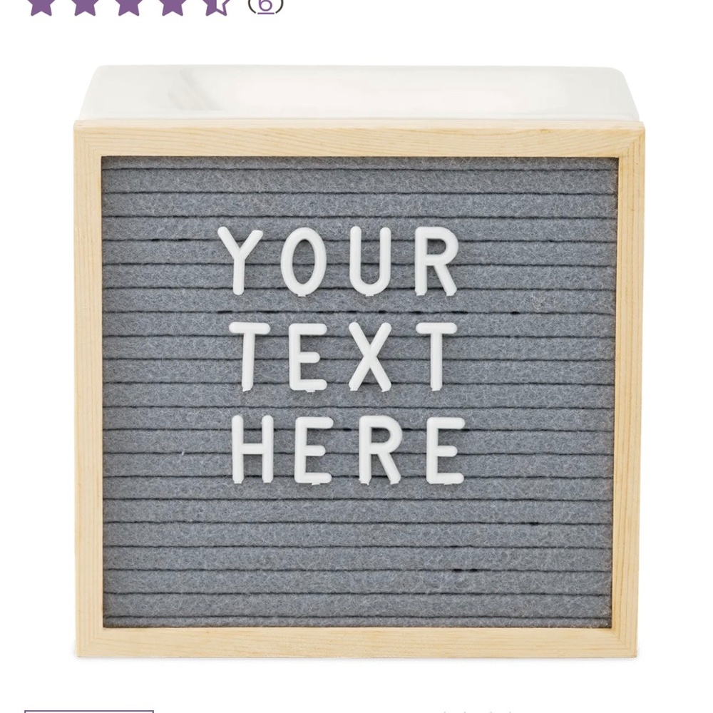 New in box Scentsy Letter board Wax Warmer Discontinued